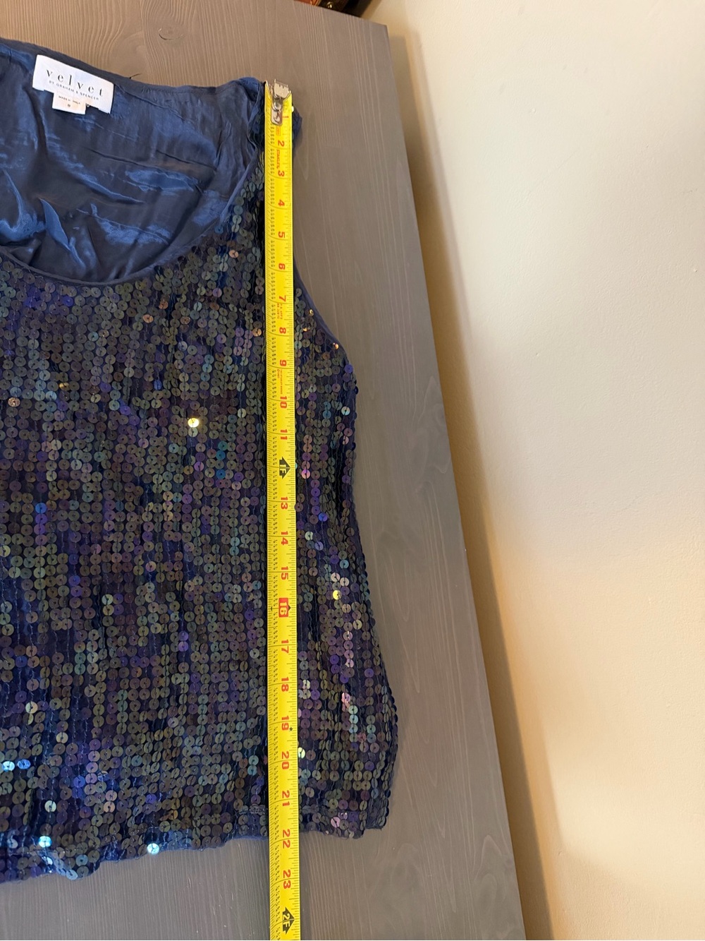 Velvet by Graham & Spencer Navy Sequin Tank - Picture 6 of 6